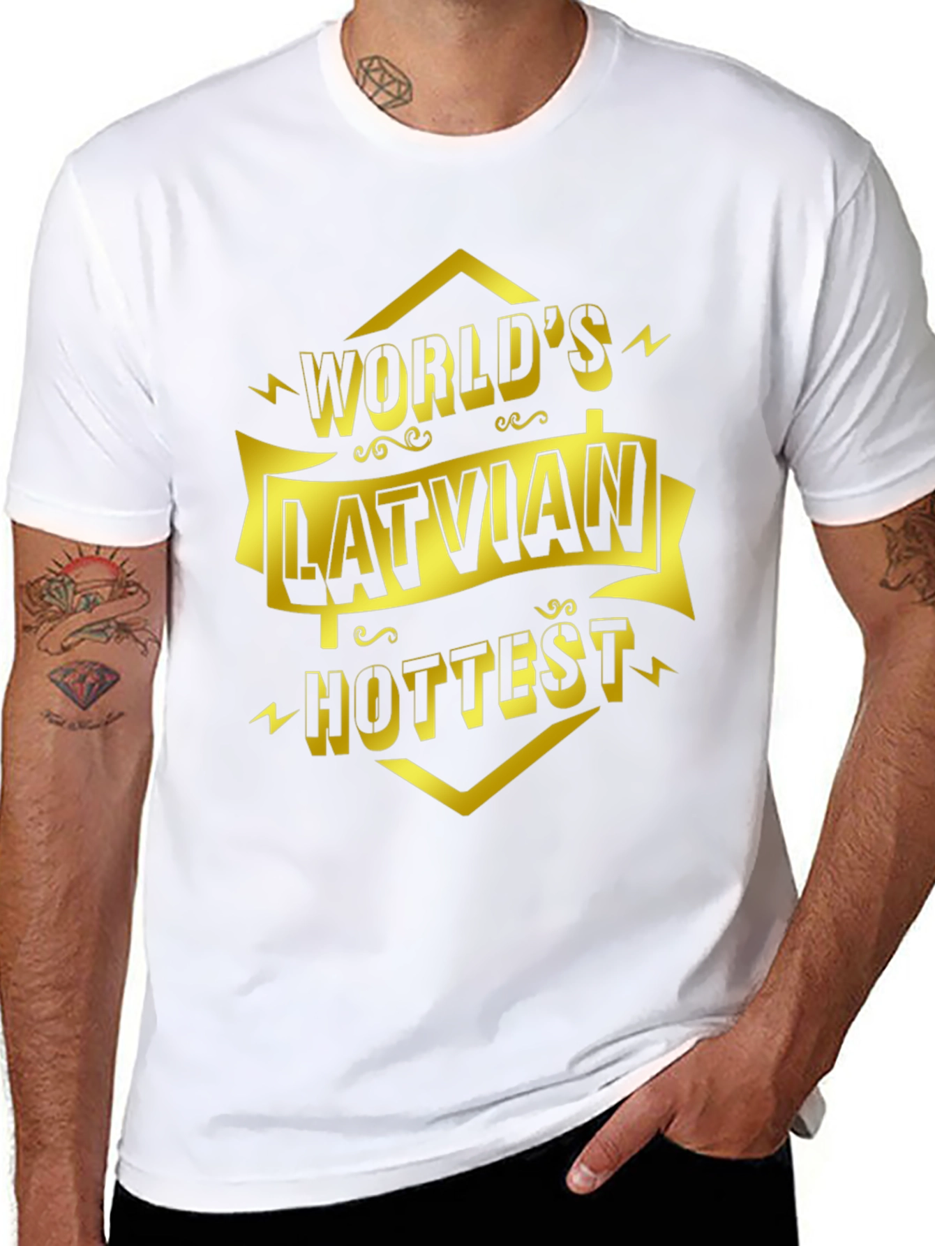 Worlds Hottest Latvian T-Shirt - Black