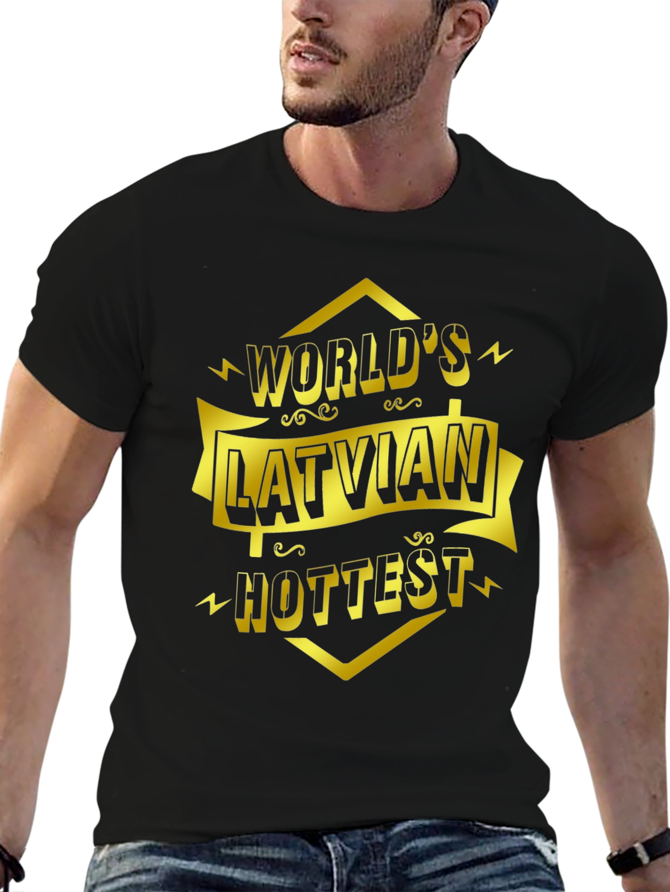 Worlds Hottest Latvian T-Shirt - Black