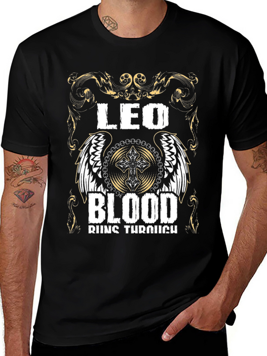 Leo Blood Runs Through T-Shirt - Zodiac Pride
