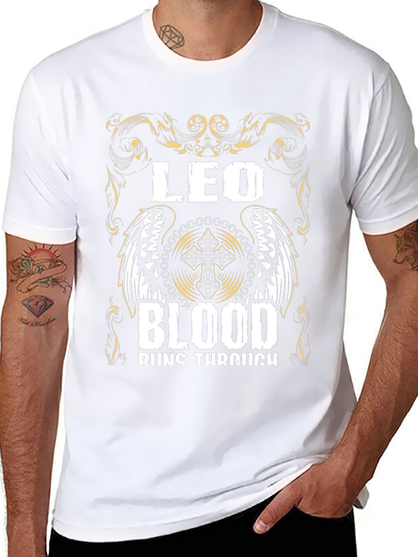 Leo Blood Runs Through T-Shirt - Zodiac Pride
