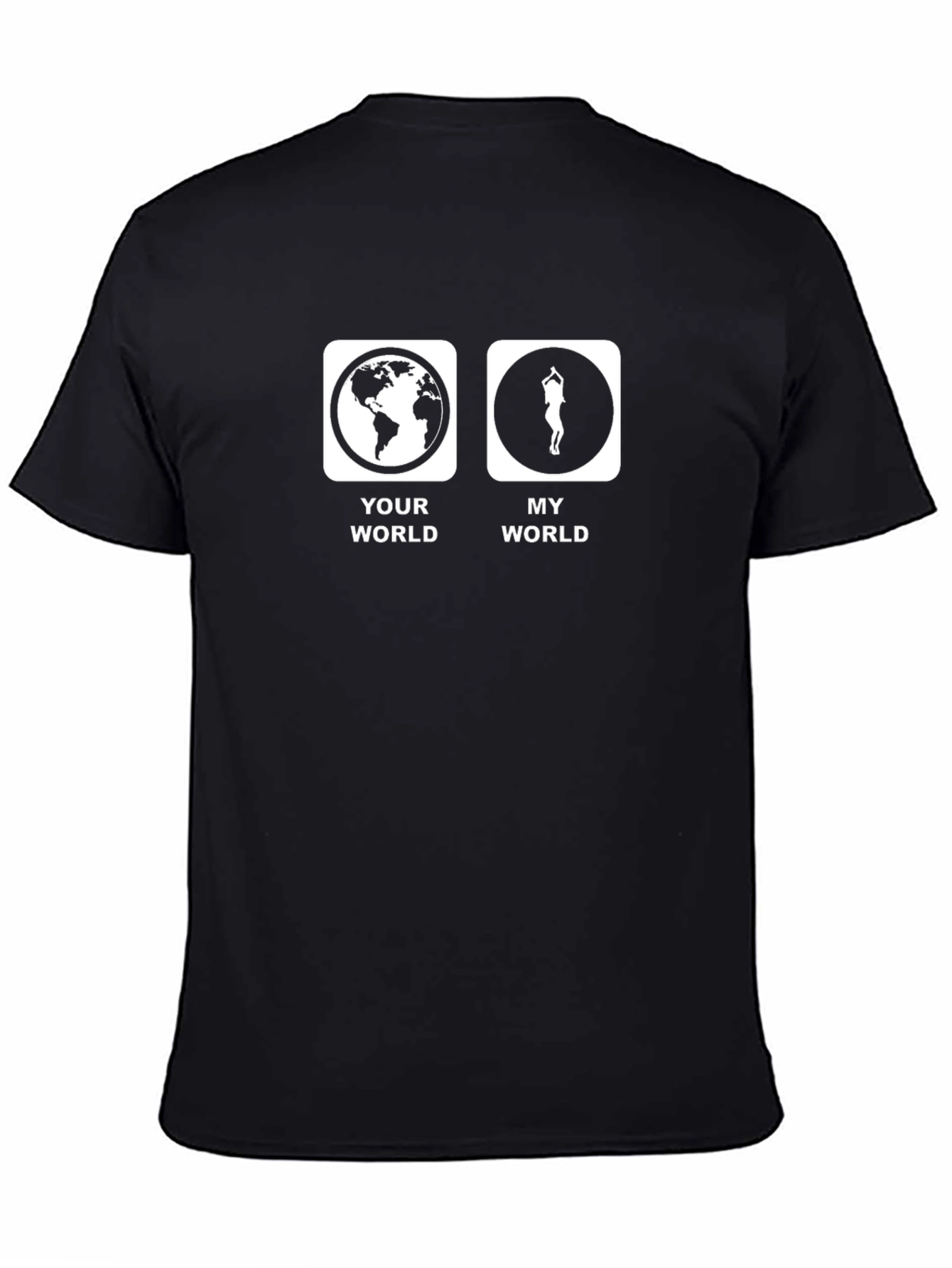 Yoga World T-Shirt - Black Graphic Tee