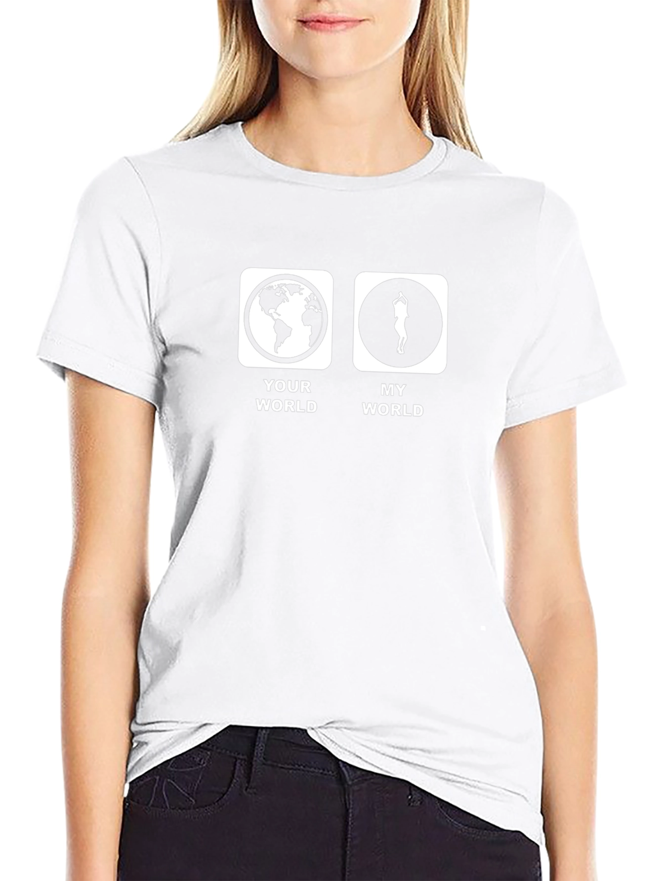 Yoga World T-Shirt - Black Graphic Tee