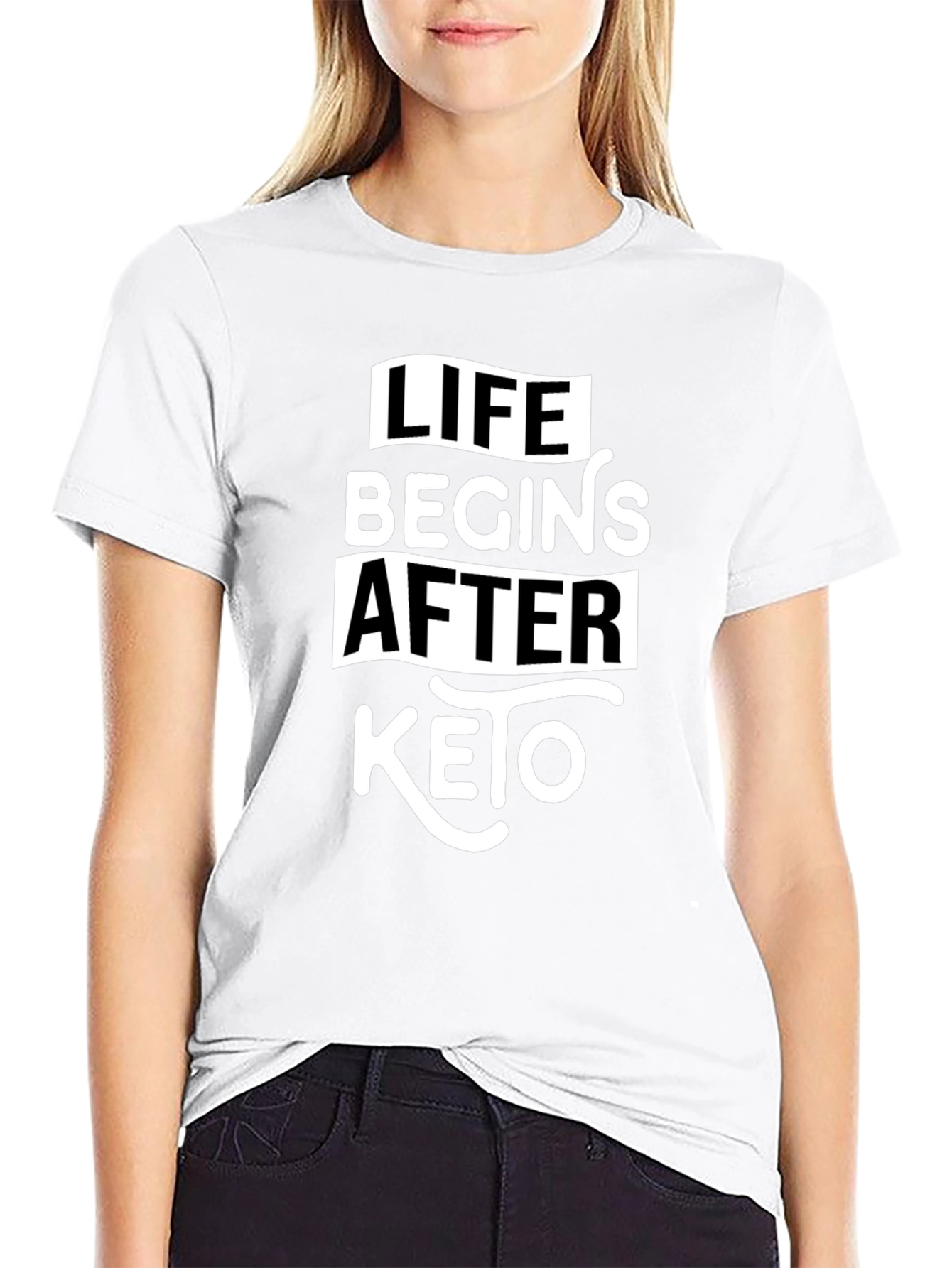 Life Begins After Keto Black T-Shirt