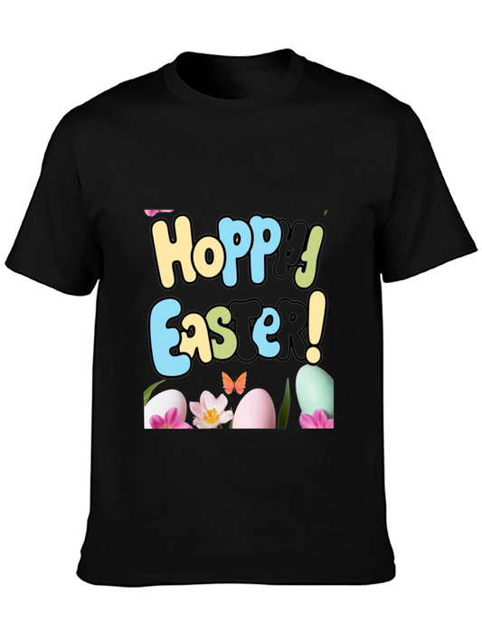 Hoppy Easter T-Shirt: Egg & Flower Design