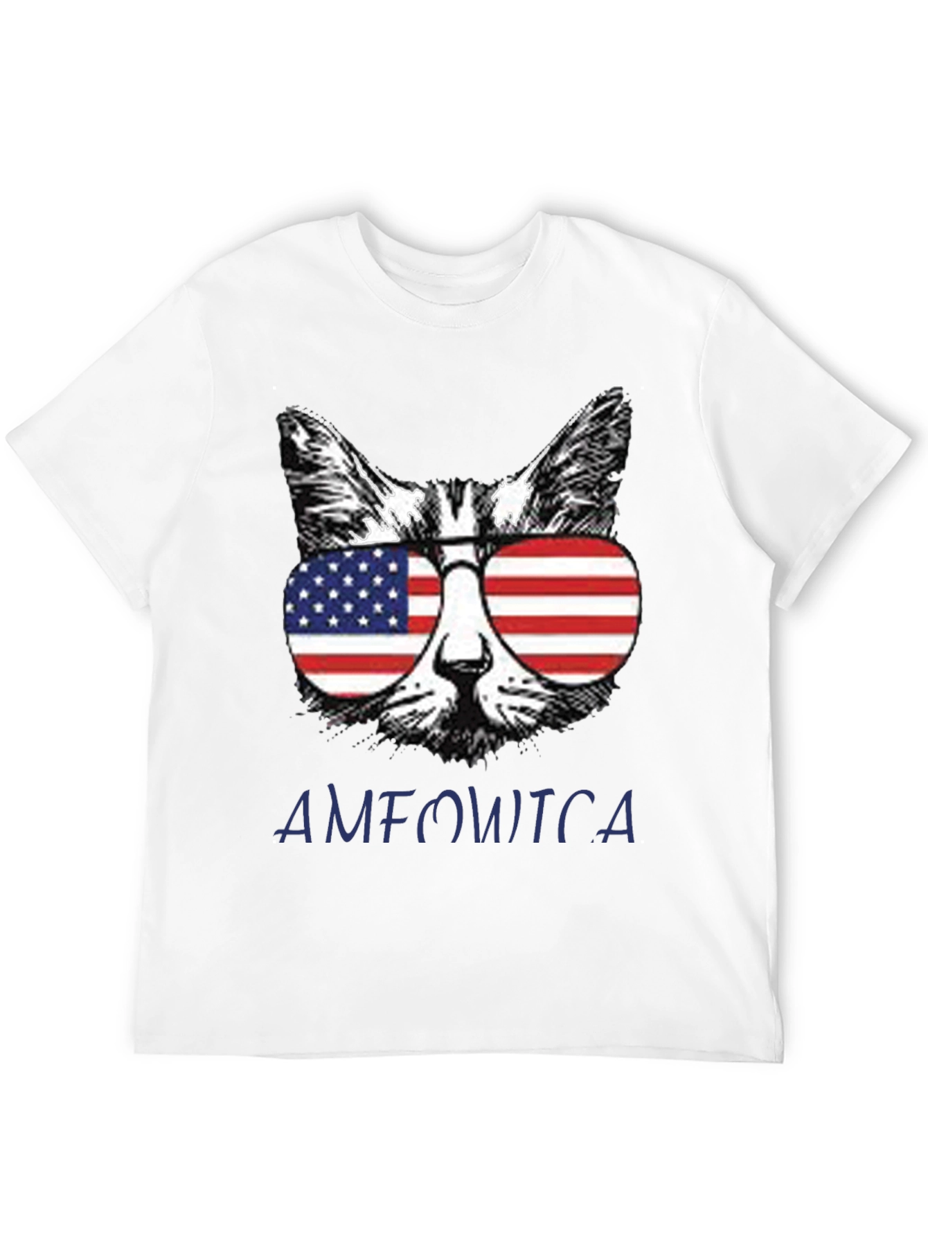 Patriotic Cat T-Shirt - AMFOWTCA Design