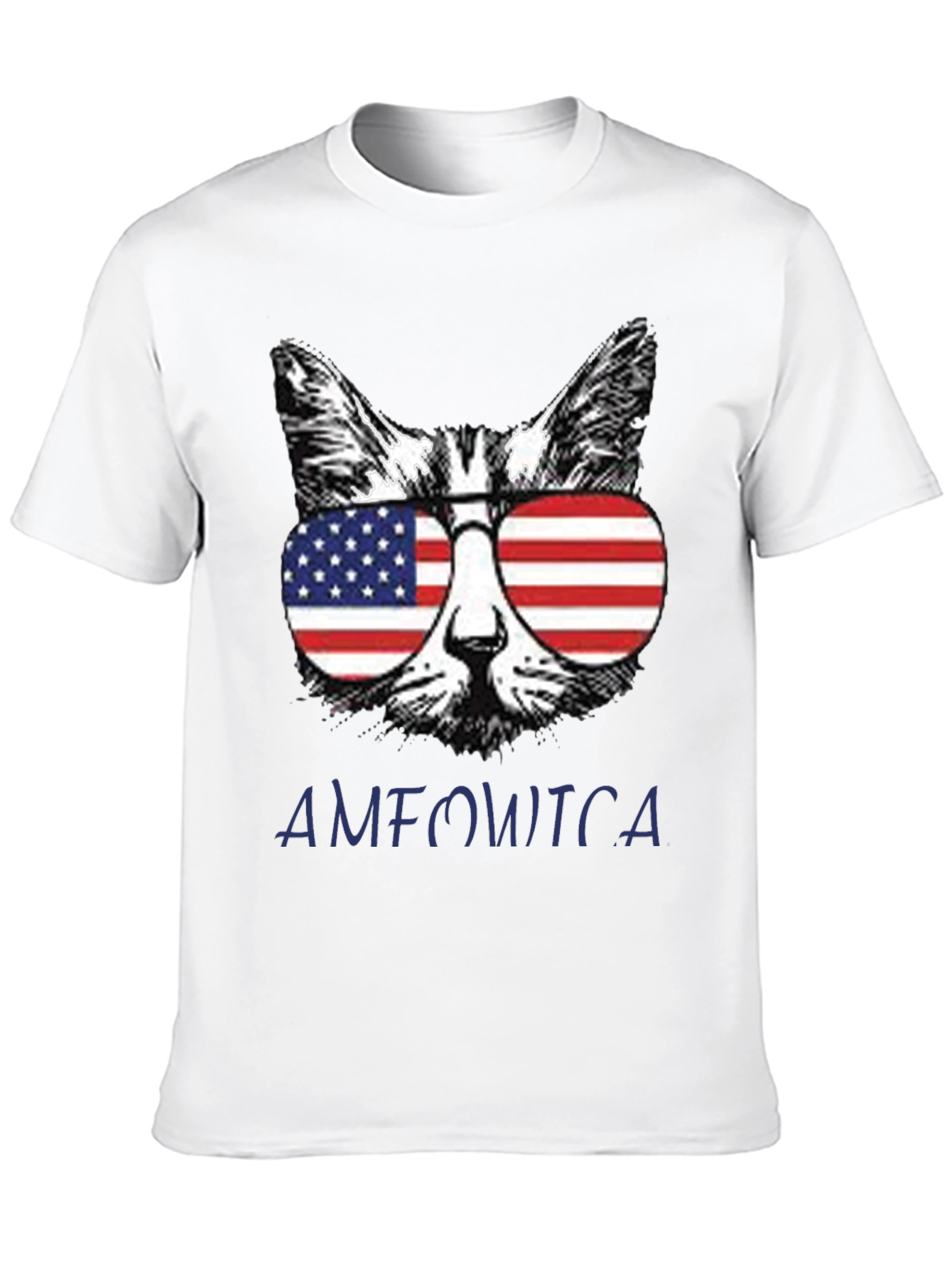 Patriotic Cat T-Shirt - AMFOWTCA Design