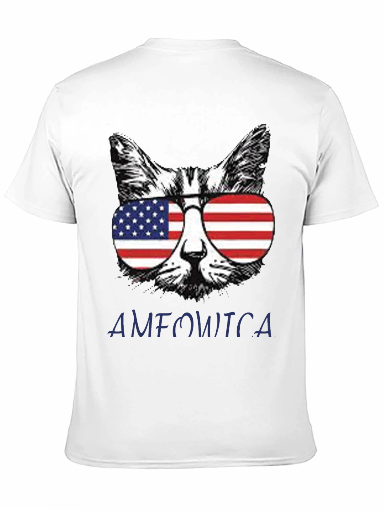 Patriotic Cat T-Shirt - AMFOWTCA Design