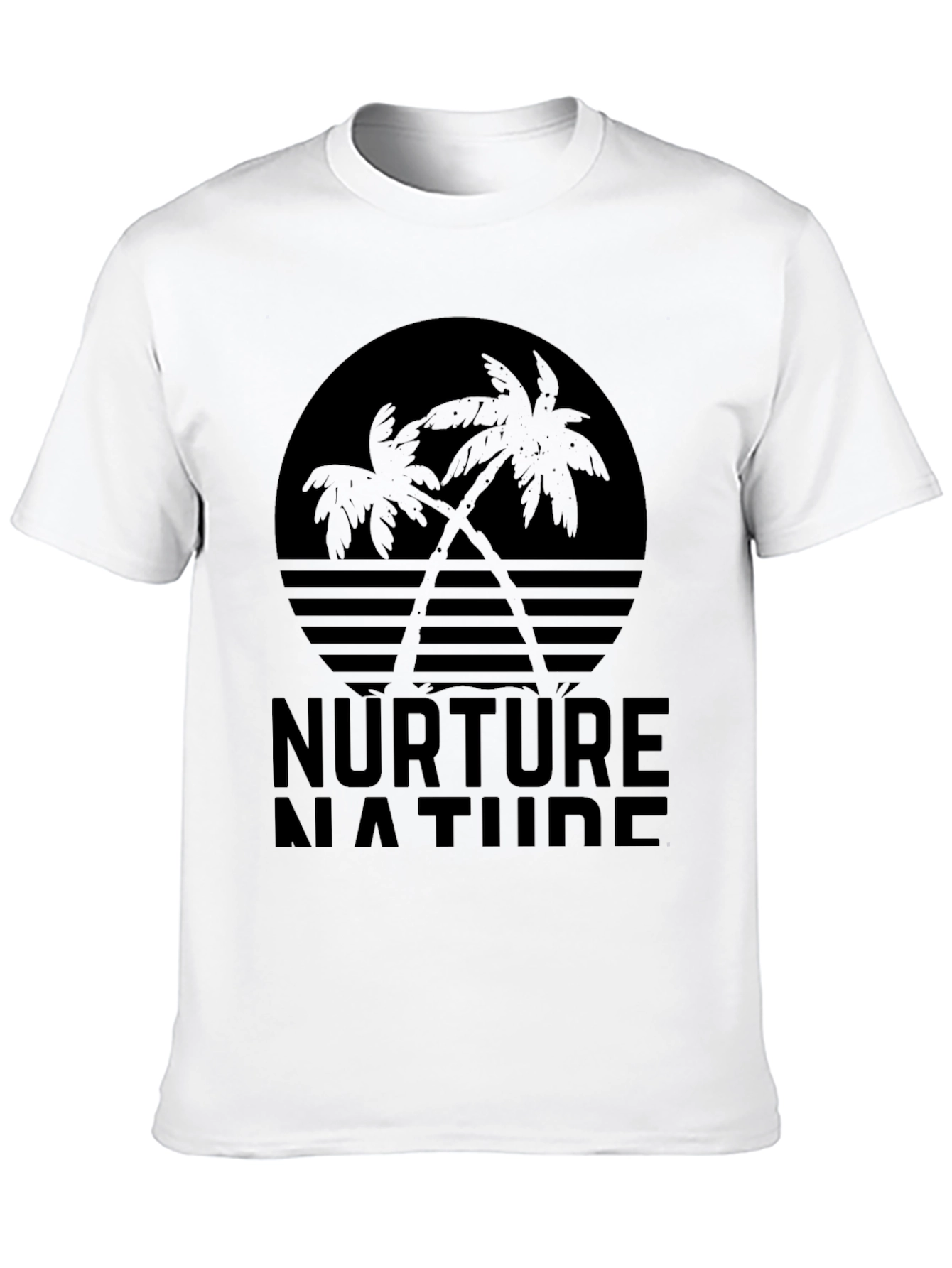 Nurture Nature Palm Tree Graphic Tee - Black
