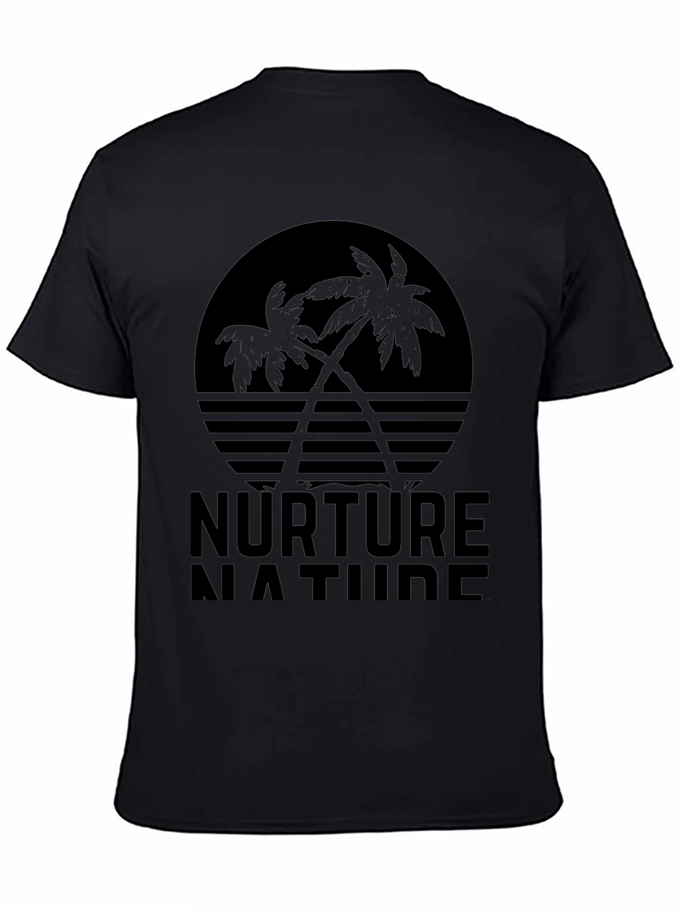 Nurture Nature Palm Tree Graphic Tee - Black