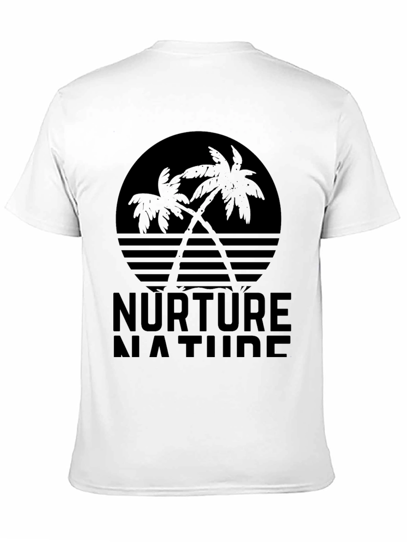 Nurture Nature Palm Tree Graphic Tee - Black