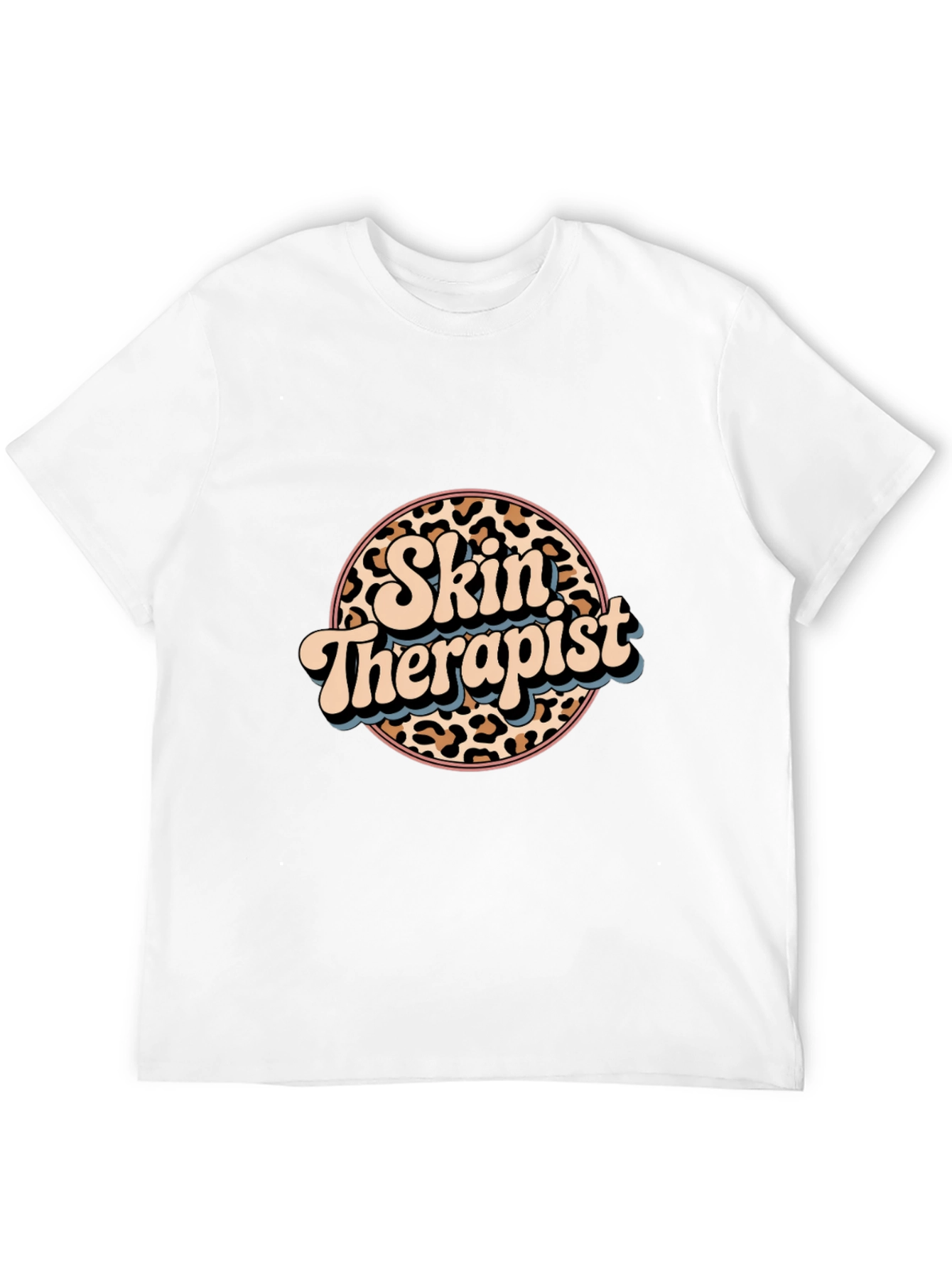 Skin Therapist Leopard Print Graphic Tee