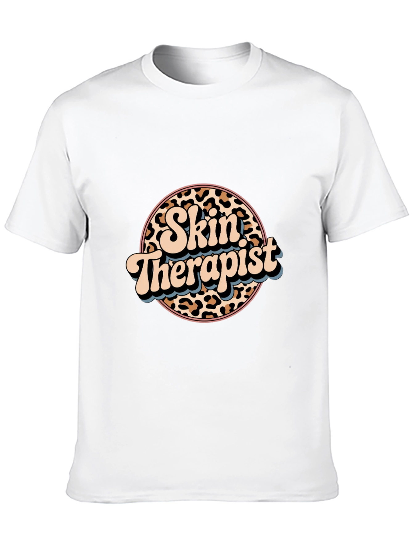 Skin Therapist Leopard Print Graphic Tee