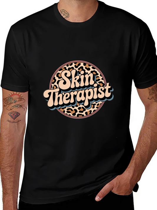 Skin Therapist Leopard Print Graphic Tee