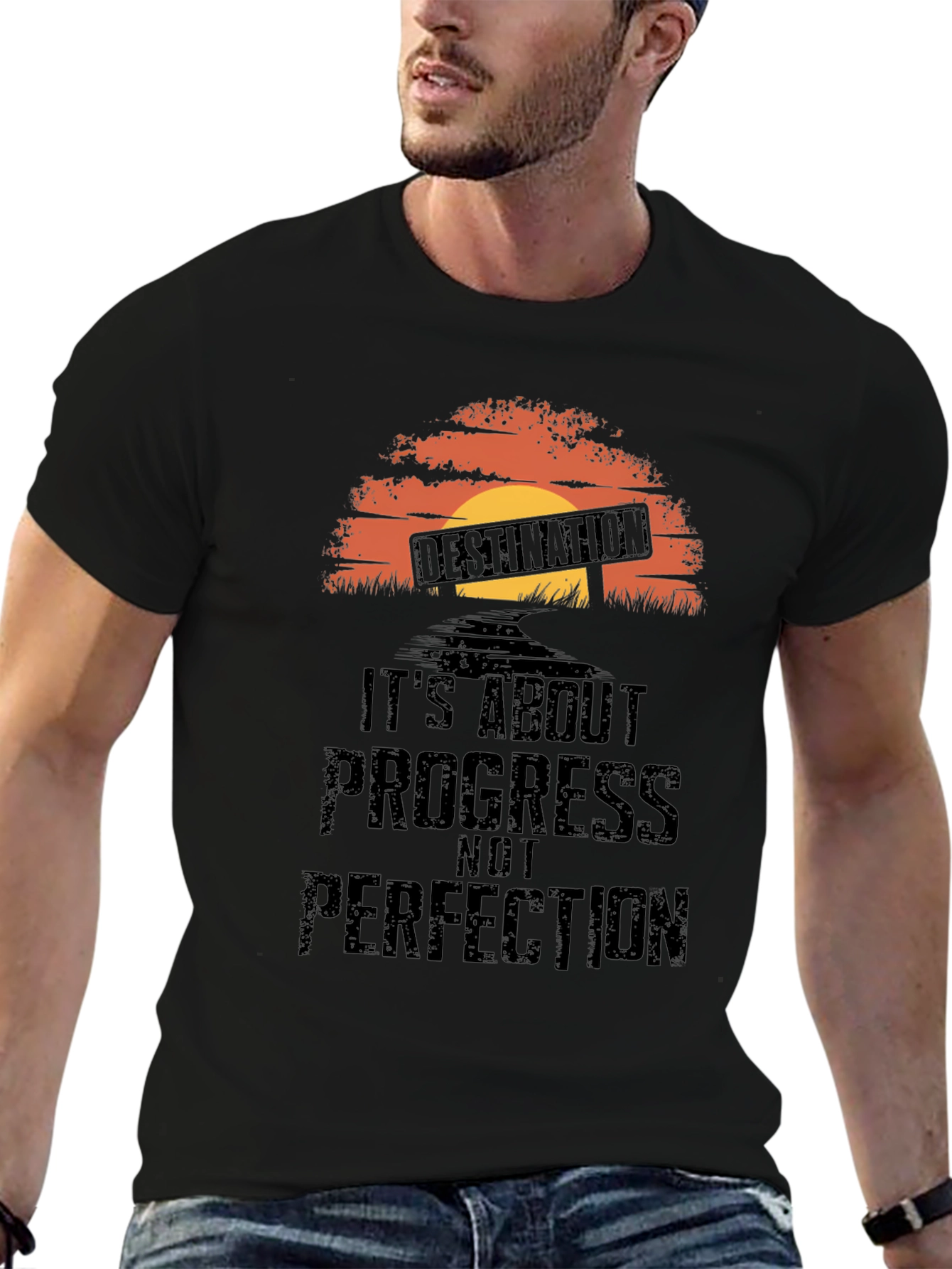 Destination Progress T-Shirt - Motivational Tee