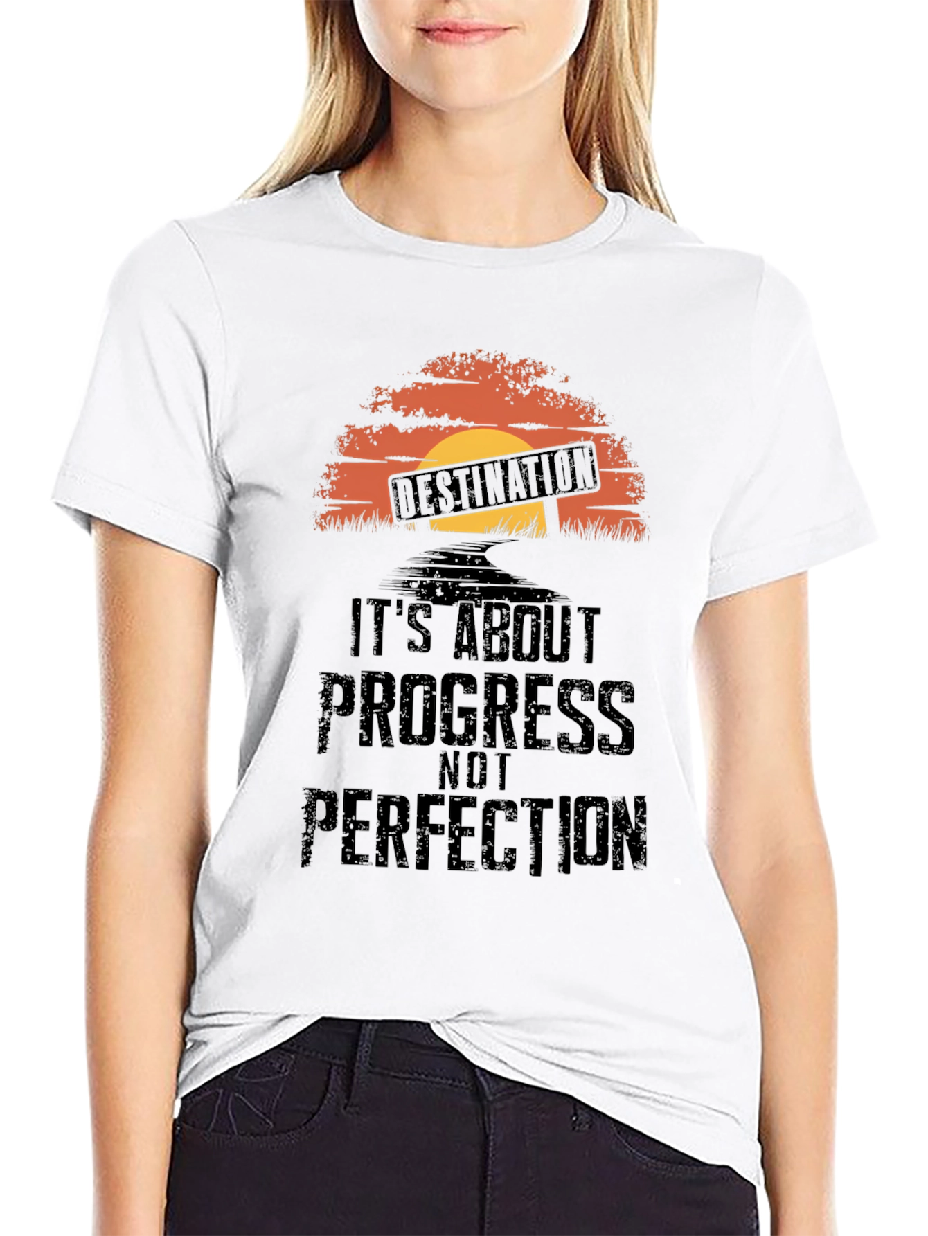 Destination Progress T-Shirt - Motivational Tee