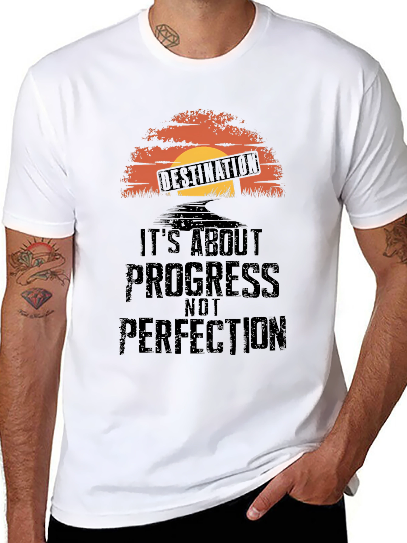 Destination Progress T-Shirt - Motivational Tee