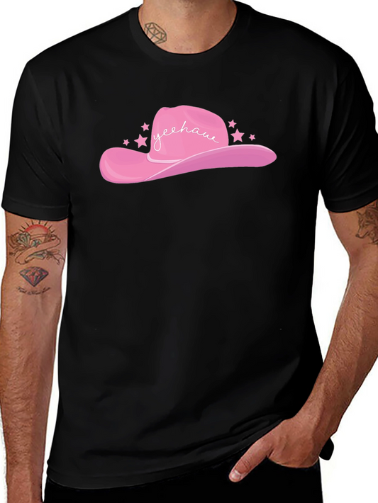 Pink Yeehaw Cowboy Hat Graphic Tee