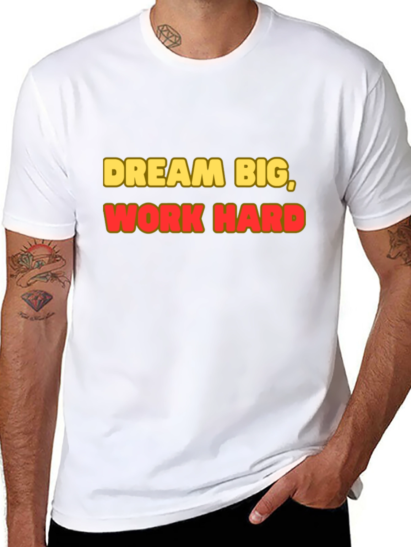 Dream Big Work Hard Black T-Shirt
