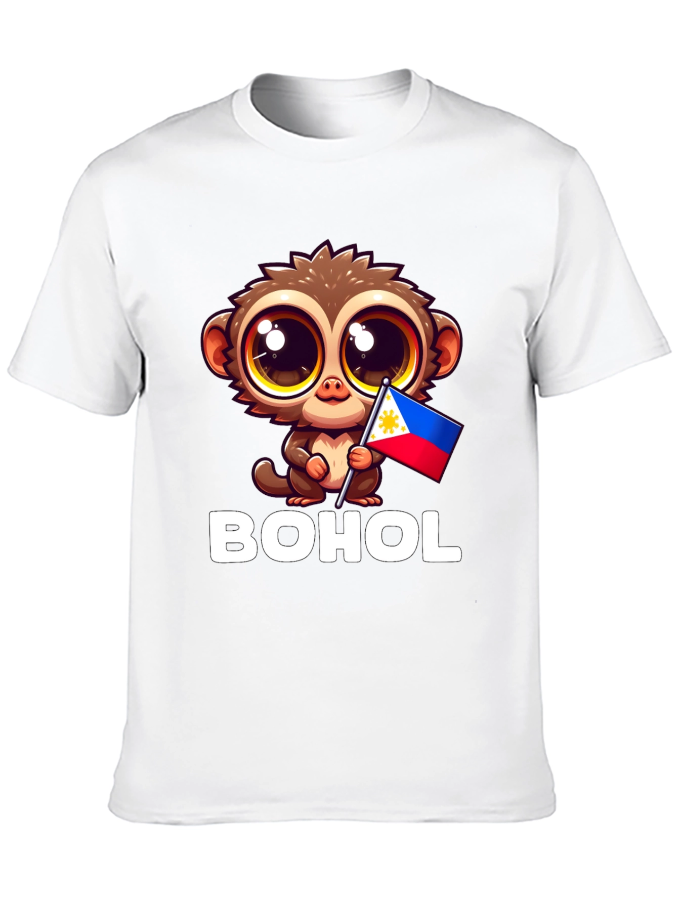 Bohol Tarsier Philippines Flag Graphic Tee