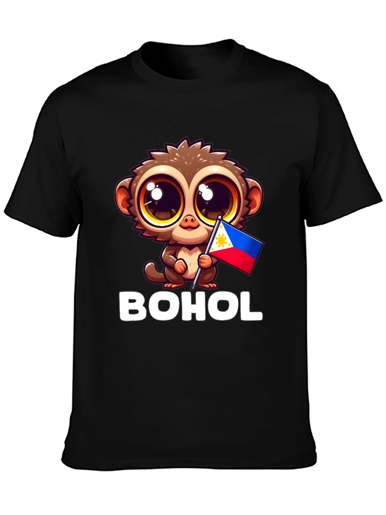 Bohol Tarsier Philippines Flag Graphic Tee