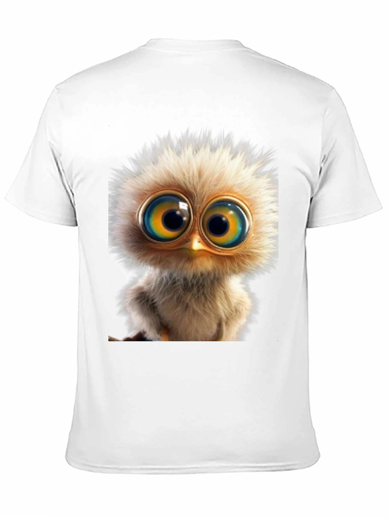 Cute Bird Graphic Tee - Soft Black Cotton