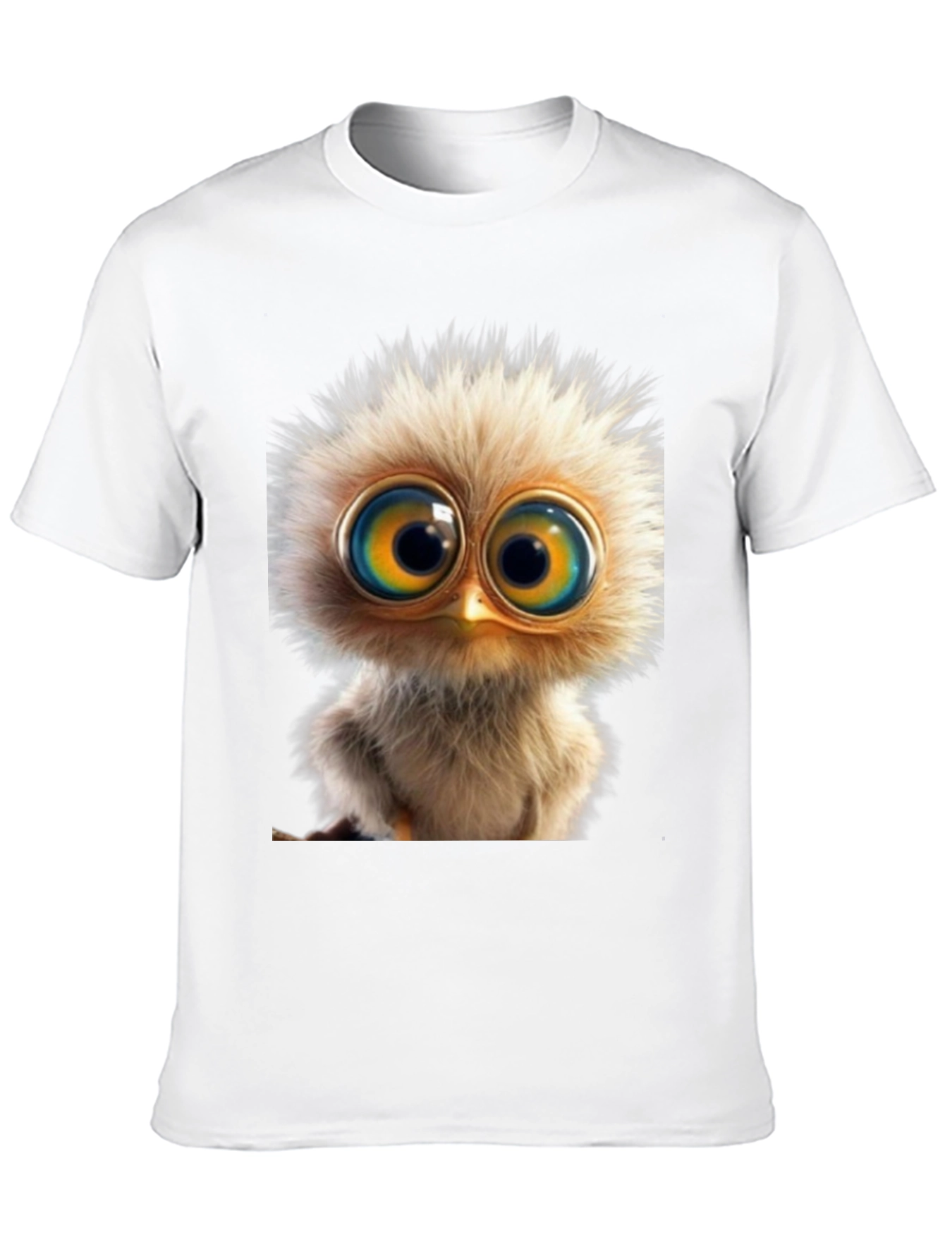 Cute Bird Graphic Tee - Soft Black Cotton