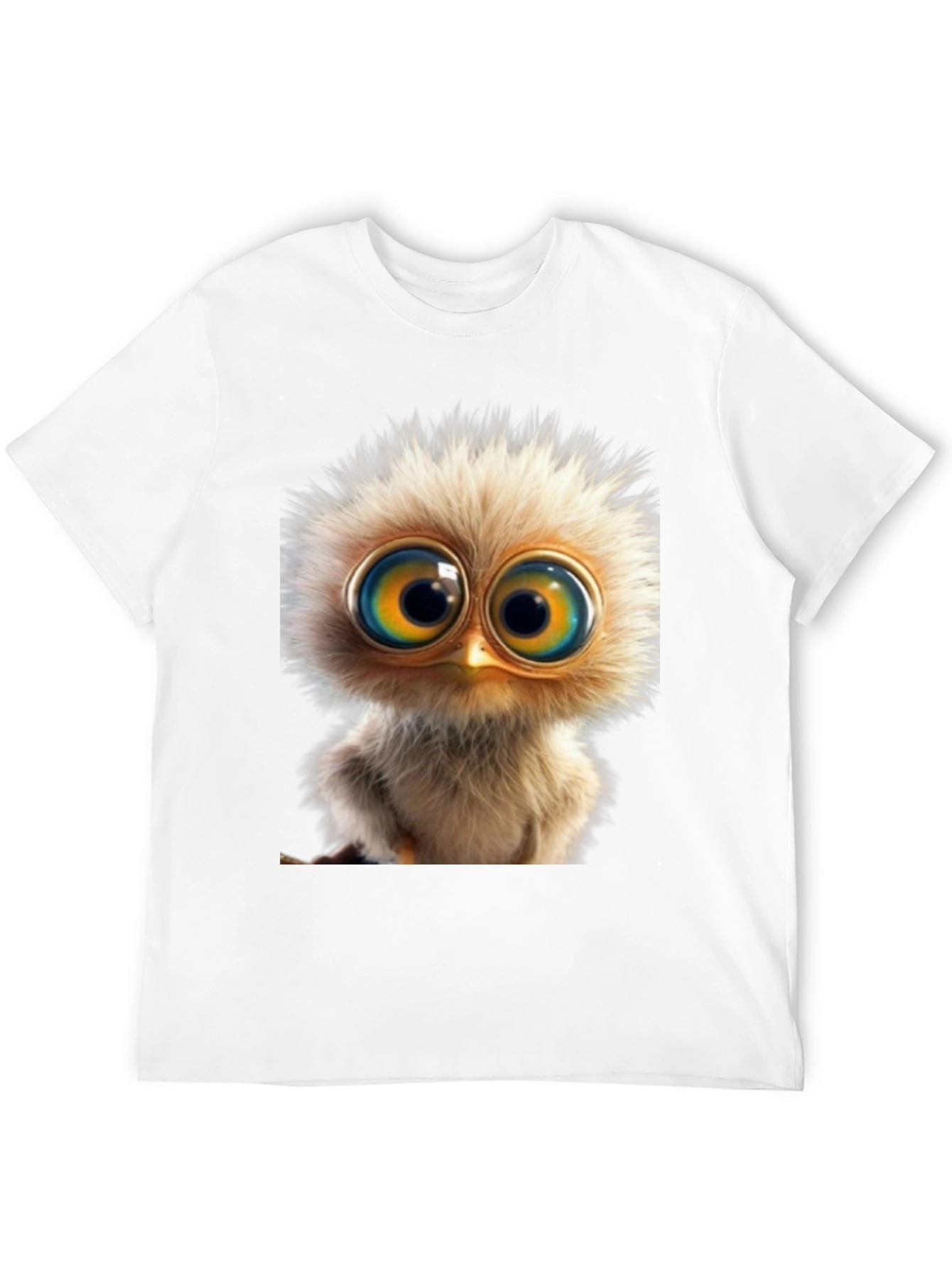 Cute Bird Graphic Tee - Soft Black Cotton