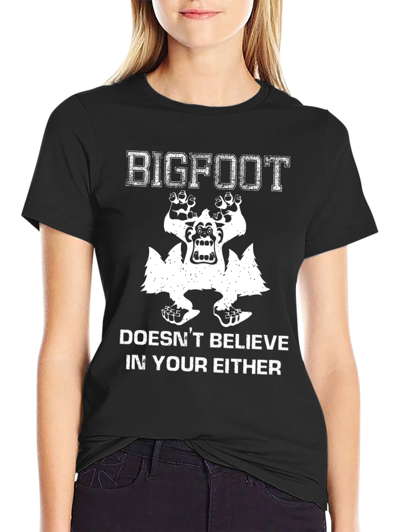 Bigfoot Believer Graphic Tee - Black