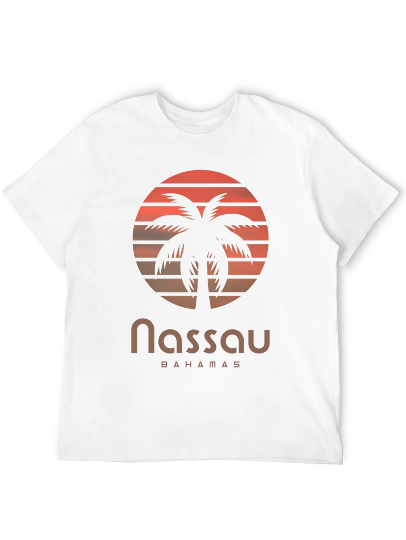 Nassau Bahamas Palm Tree Sunset Graphic T-Shirt