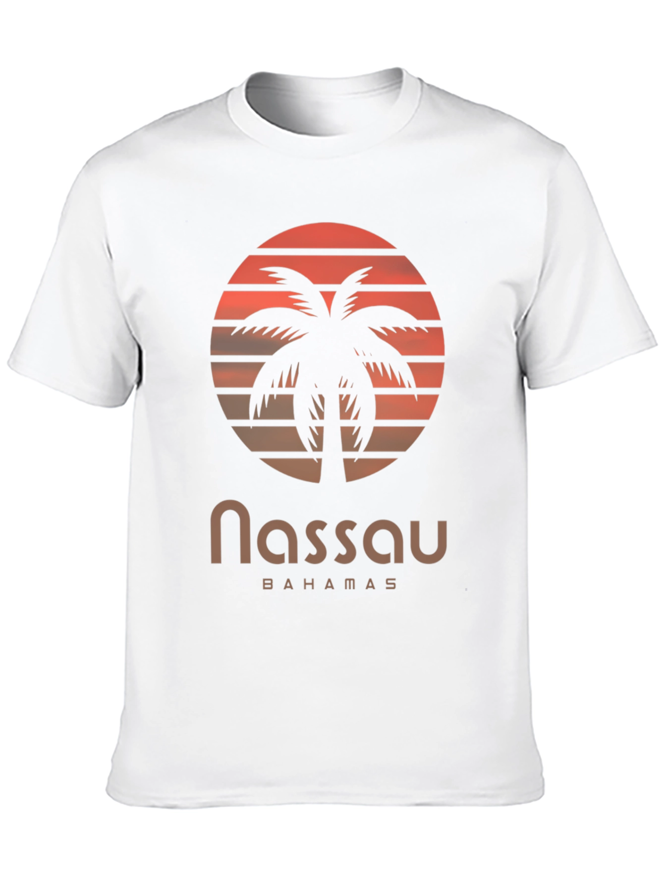 Nassau Bahamas Palm Tree Sunset Graphic T-Shirt