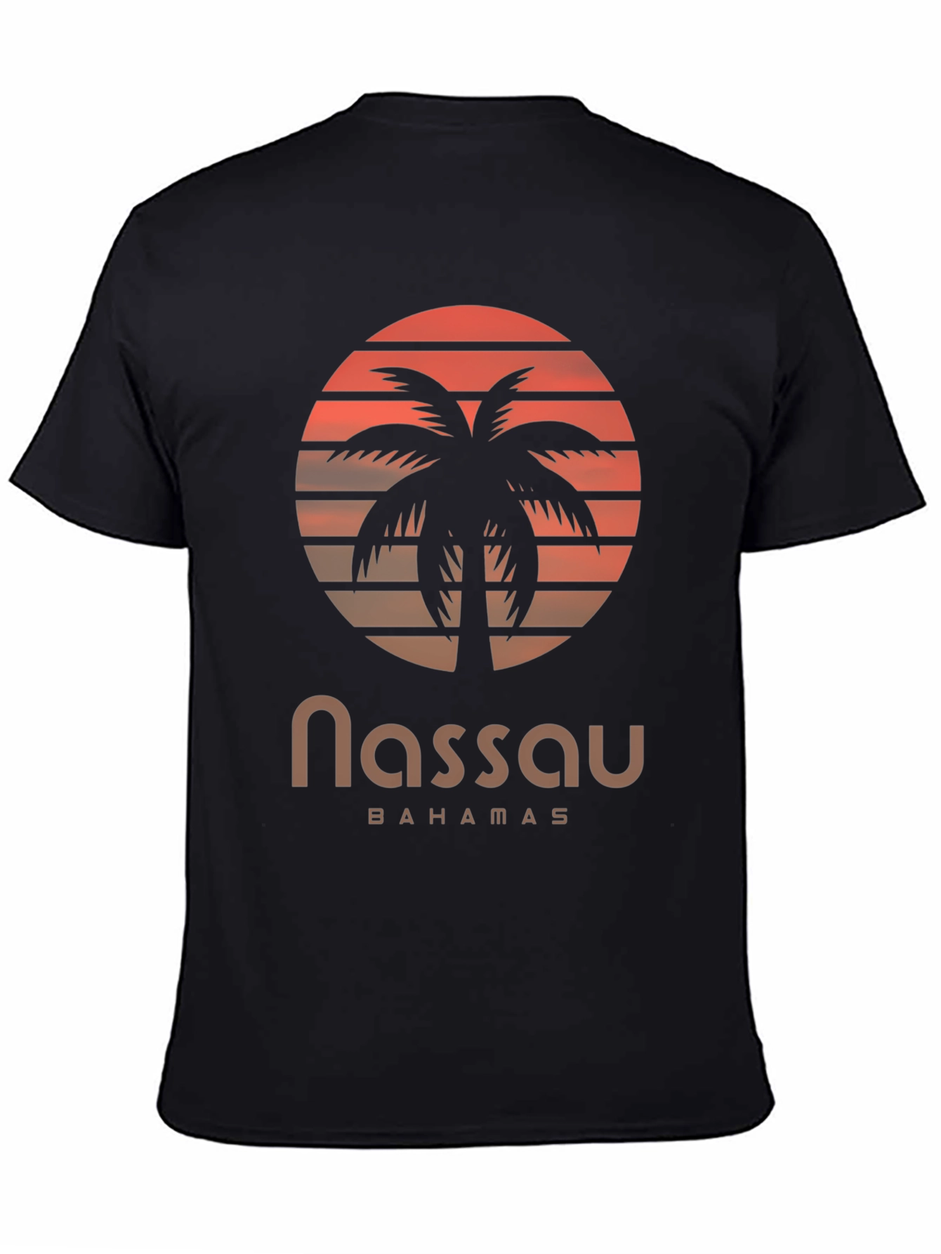 Nassau Bahamas Palm Tree Sunset Graphic T-Shirt