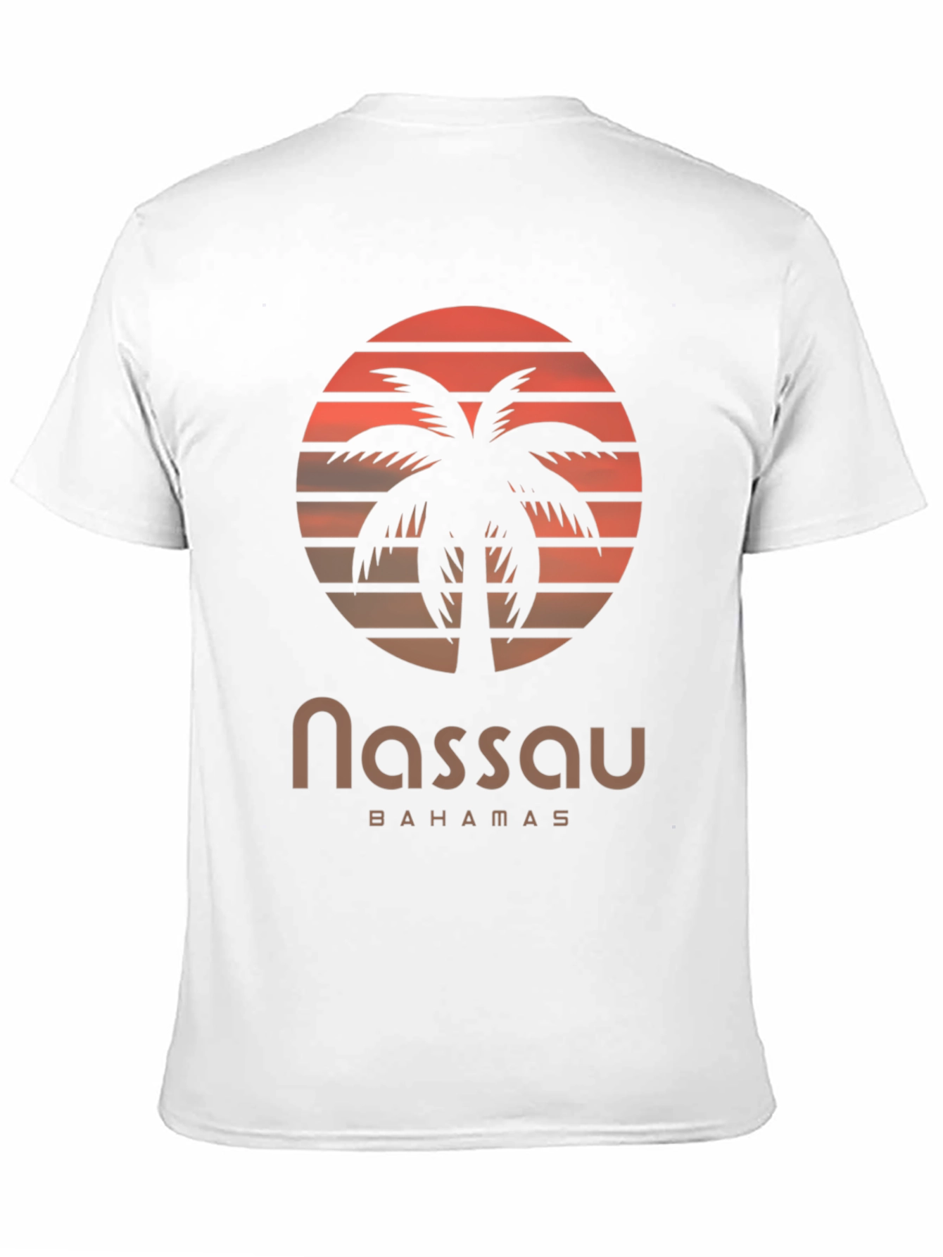 Nassau Bahamas Palm Tree Sunset Graphic T-Shirt