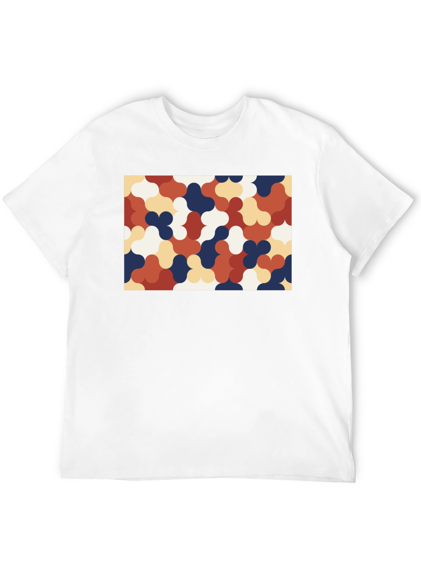Retro Pattern Black T-Shirt