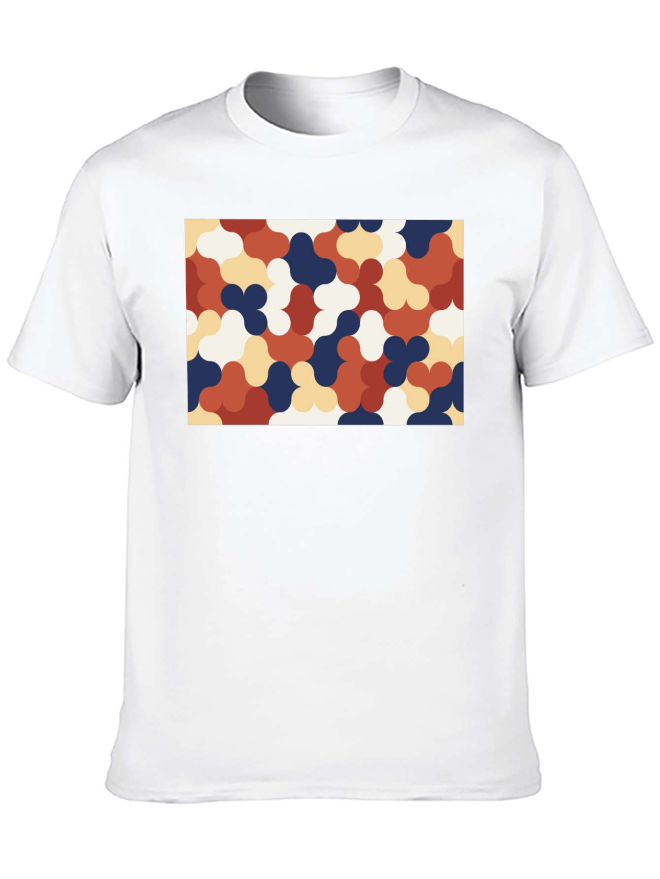 Retro Pattern Black T-Shirt