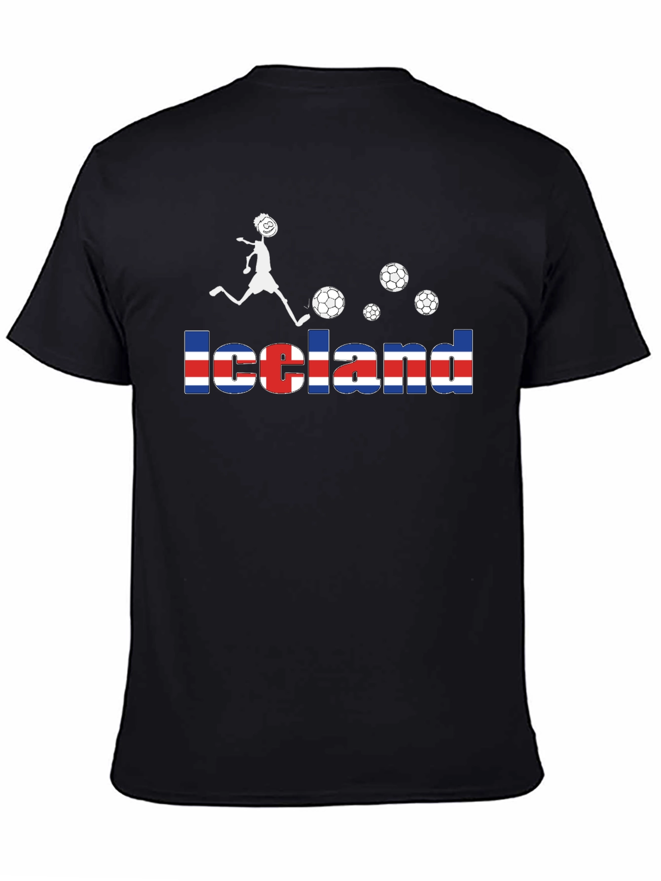 Iceland Soccer Flag Graphic T-Shirt