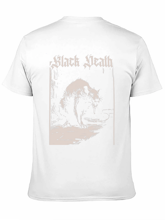 Black Death Graphic Tee - Vintage Rat Design