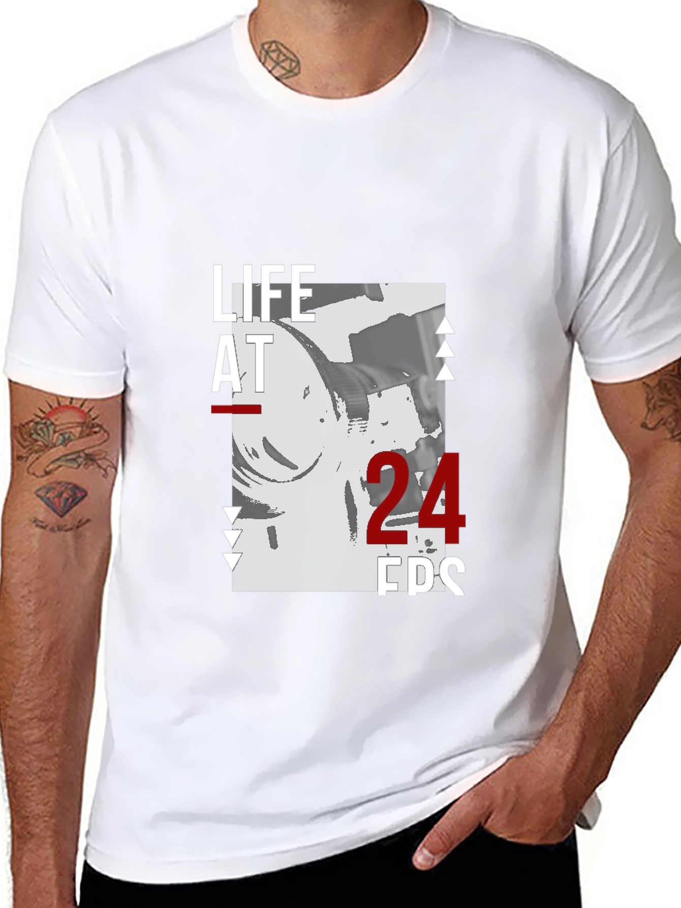 Life at 24 FPS Black Graphic Tee