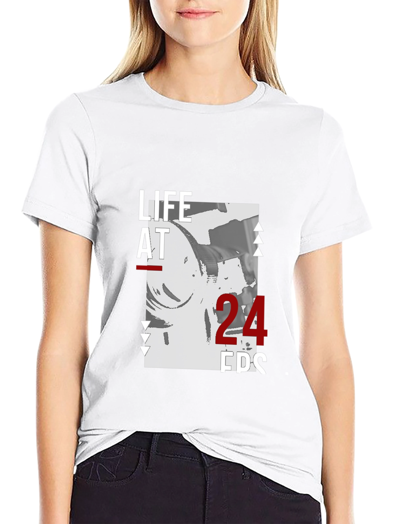 Life at 24 FPS Black Graphic Tee