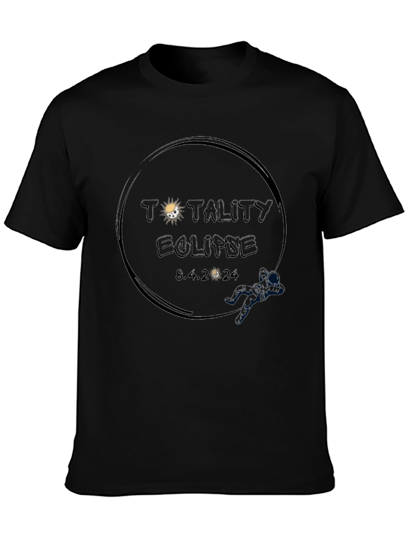 Totality Eclipse 8.4.2024 Black Tee
