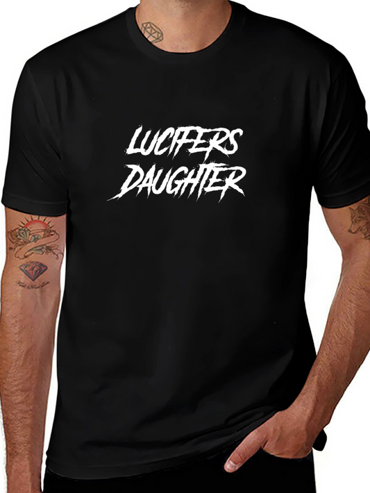 Lucifers Daughter Graphic Print Black T-Shirt