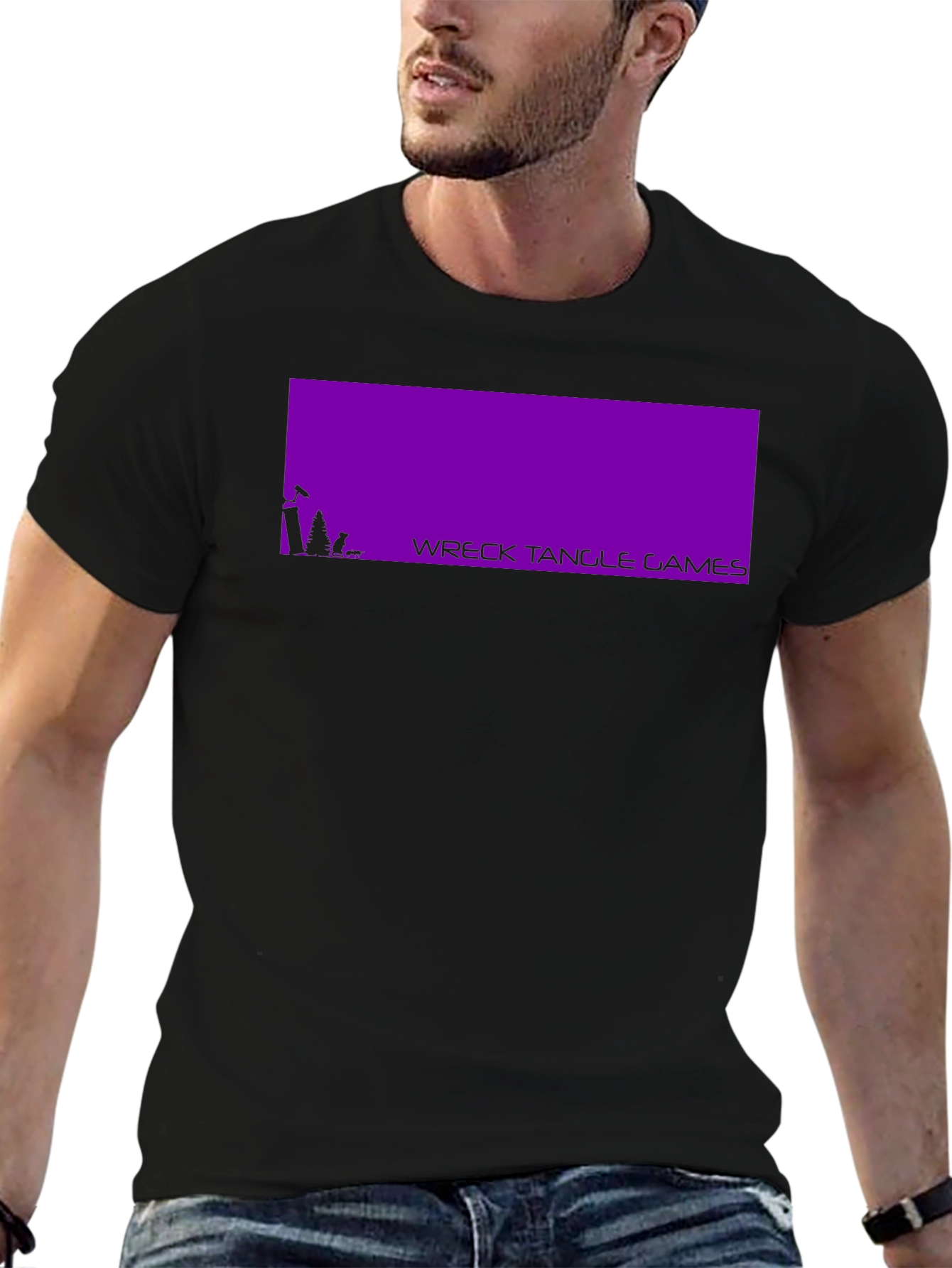 Wreck Tangle Games Black Graphic T-Shirt