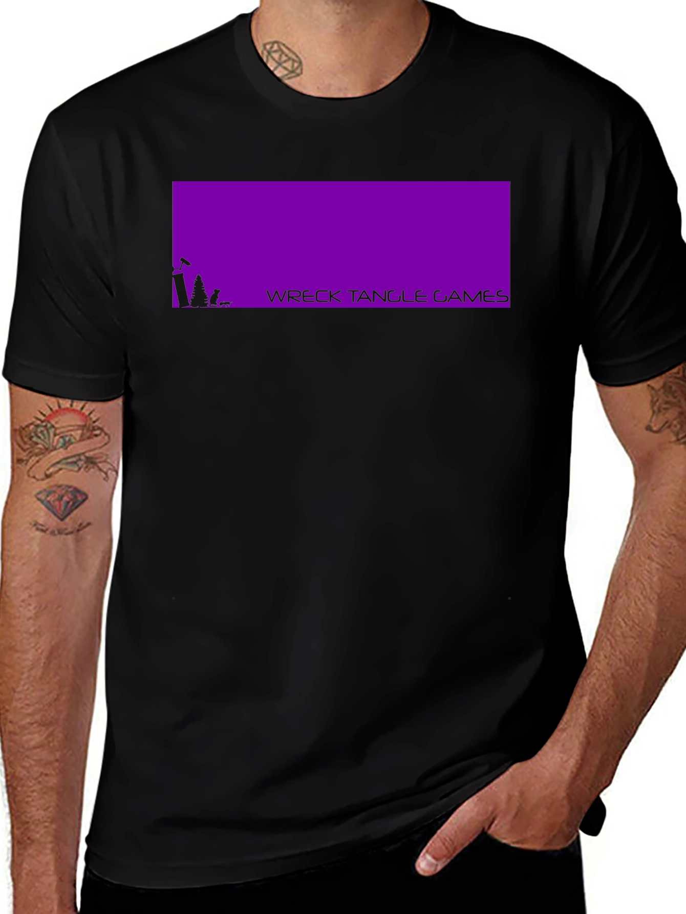Wreck Tangle Games Black Graphic T-Shirt