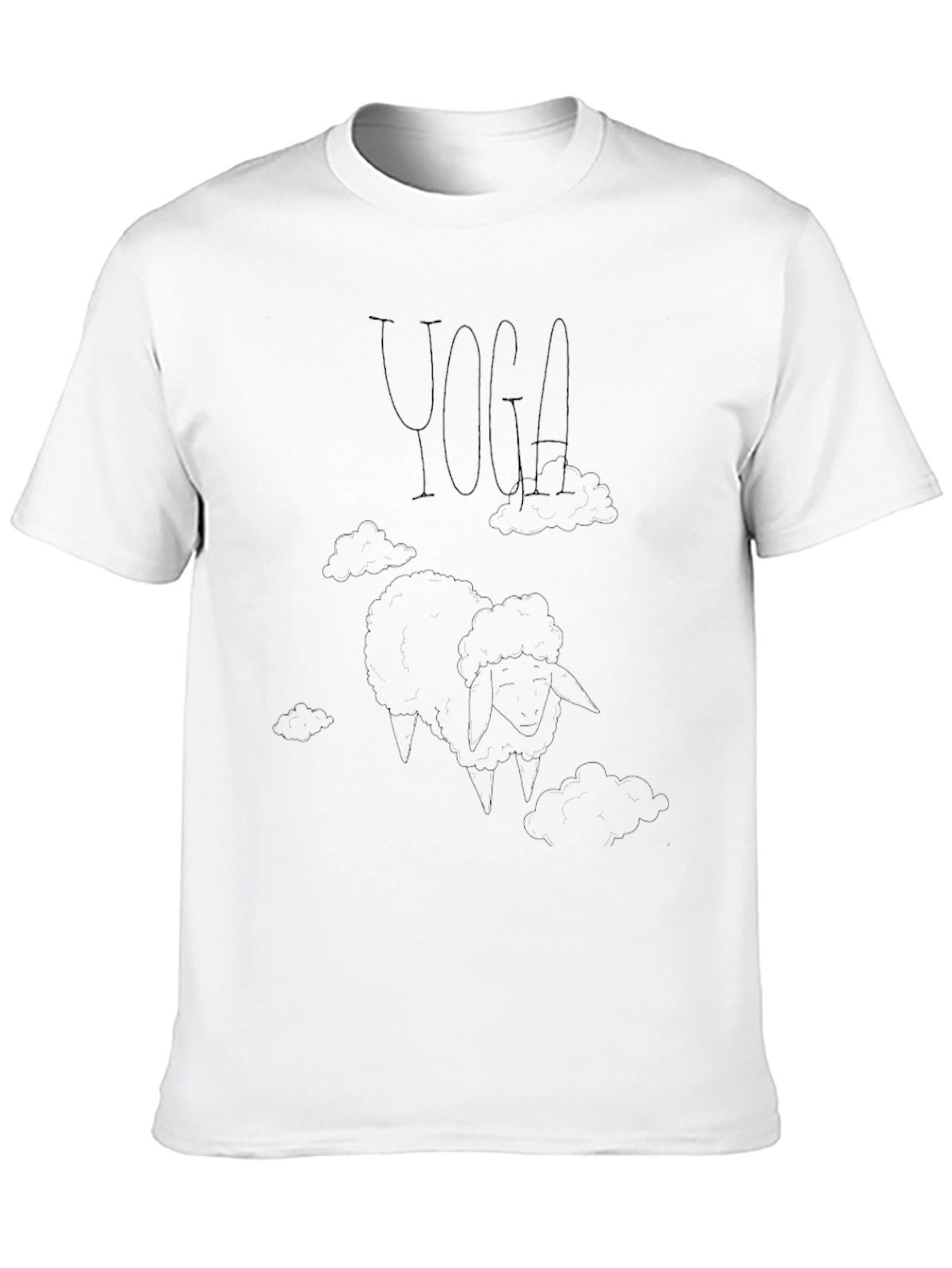 Yoga Sheep Black T-Shirt - Relaxed Fit