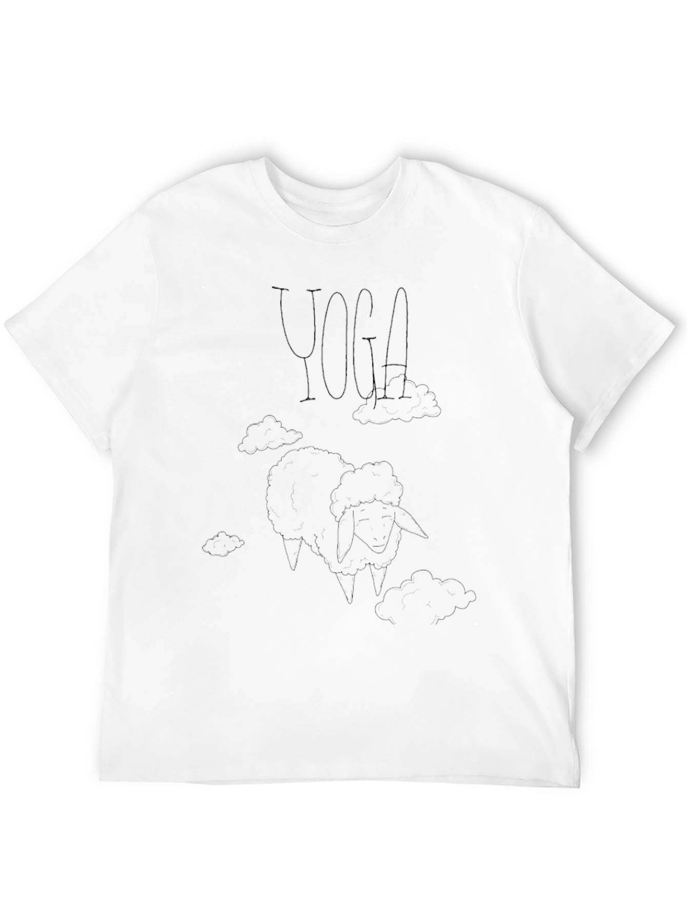 Yoga Sheep Black T-Shirt - Relaxed Fit