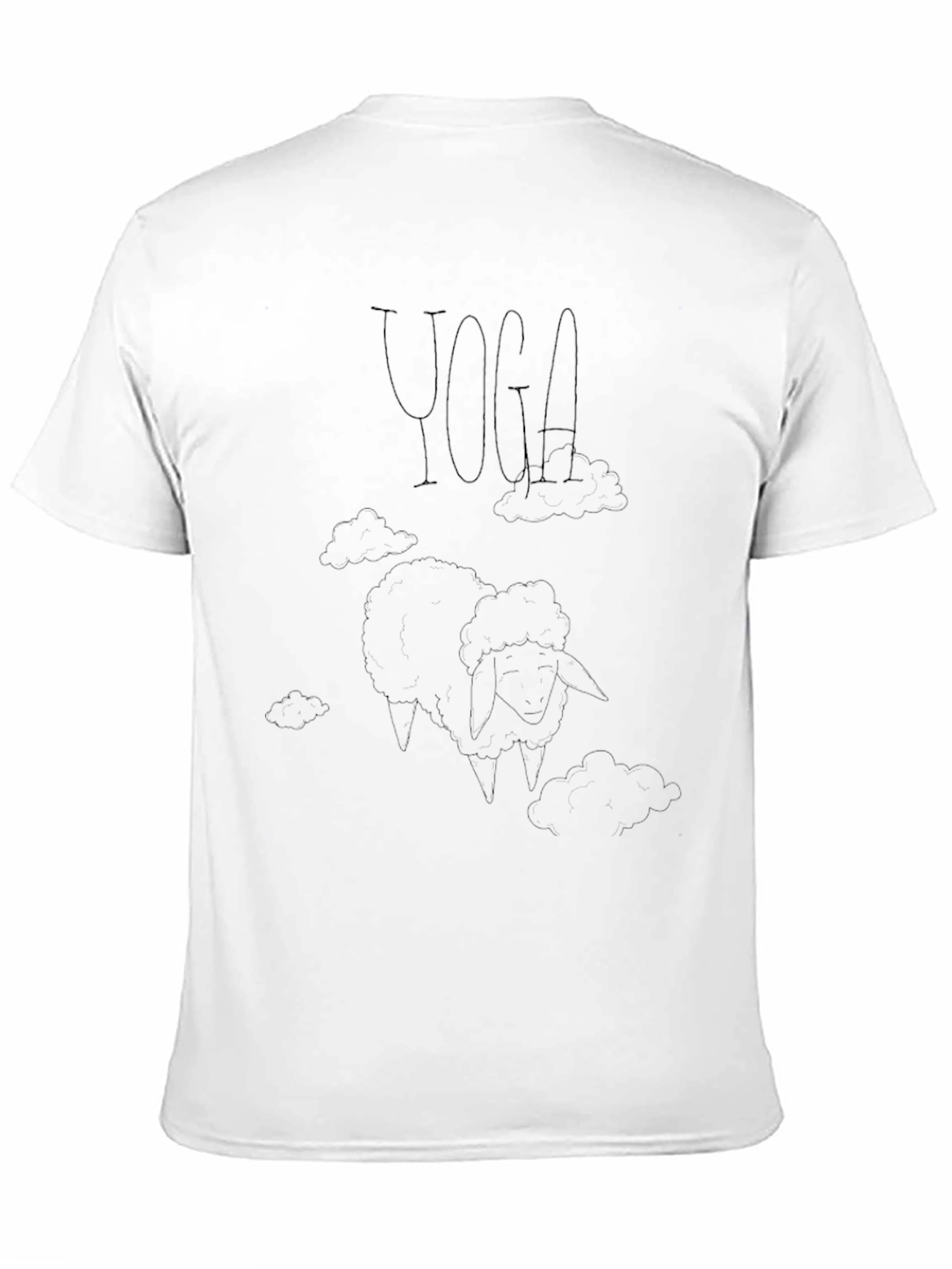 Yoga Sheep Black T-Shirt - Relaxed Fit