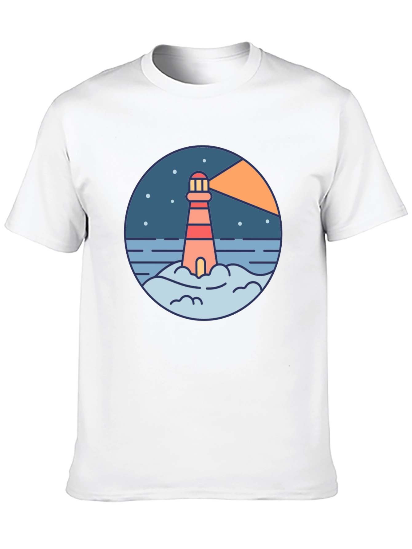 Lighthouse Graphic Print Black T-Shirt
