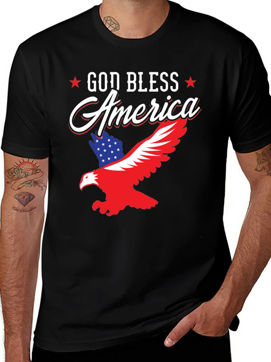 God Bless America Eagle Graphic Tee - Patriotic