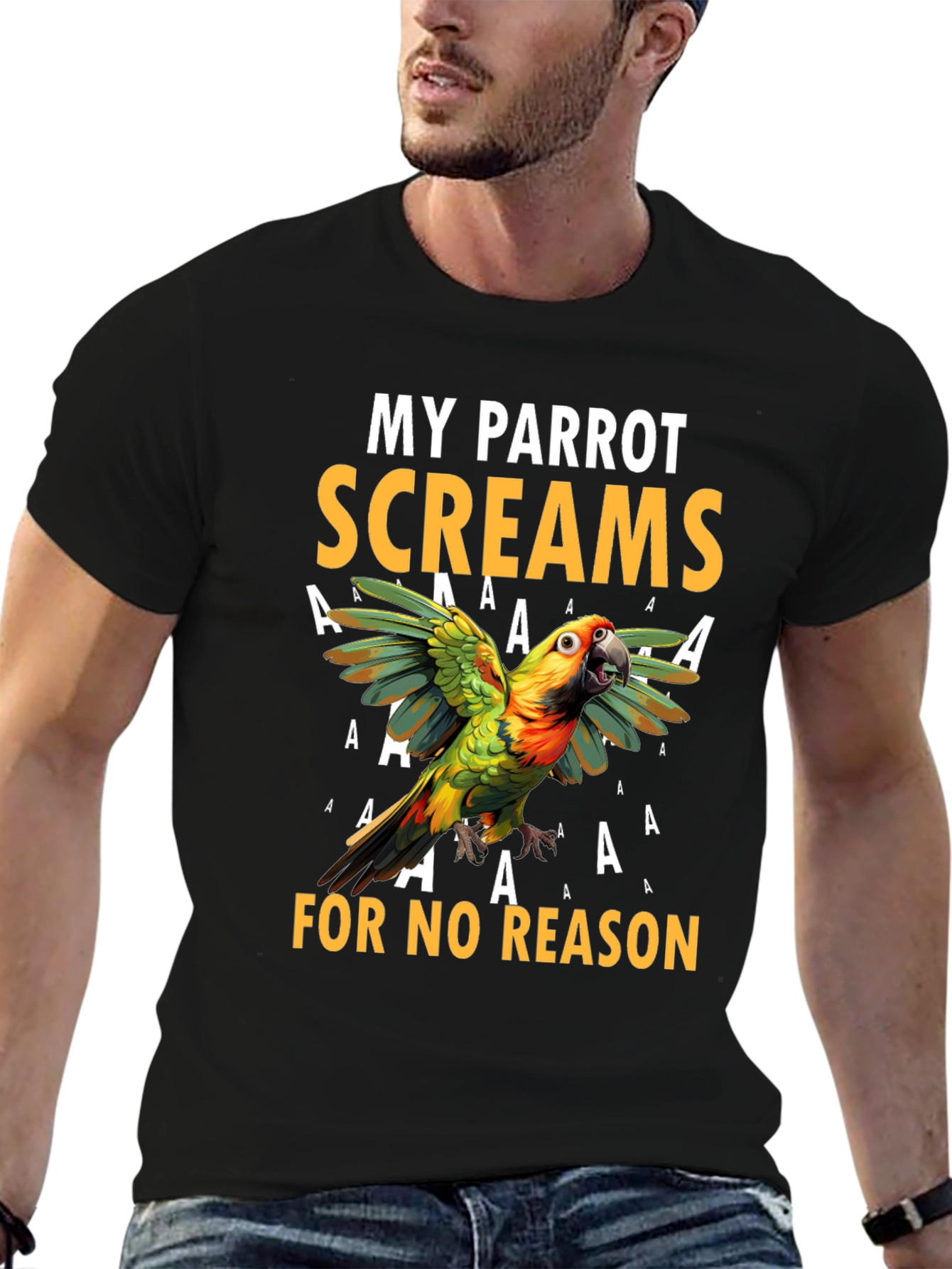 My Parrot Screams Graphic T-Shirt