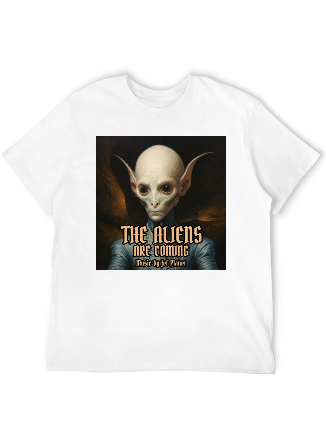 The Aliens are Coming Black Graphic T-Shirt