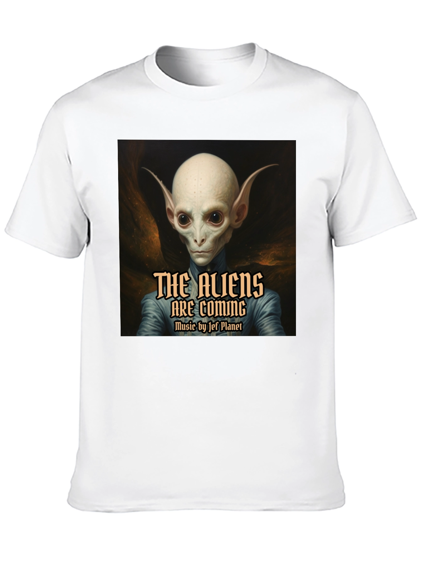 The Aliens are Coming Black Graphic T-Shirt
